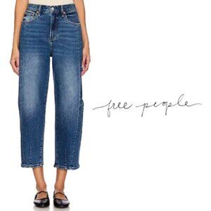 Free People We The Free Frank Baggy Dad Jean Medium Denim Wash  Size 24